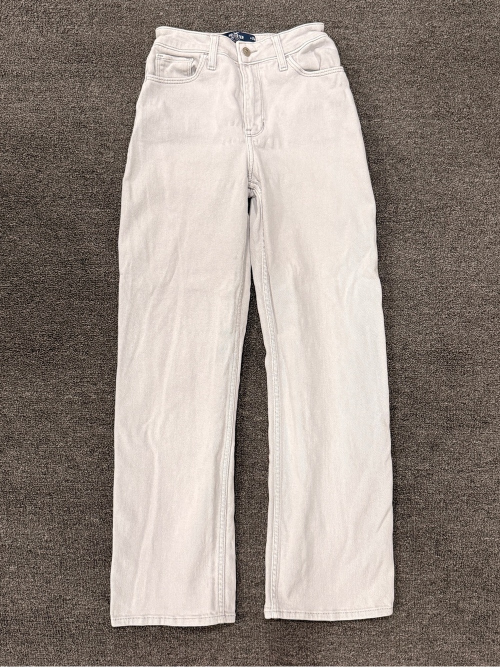 Hollister White Straight-Leg Women's Jeans